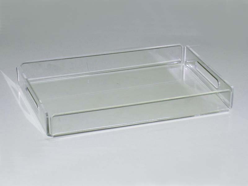 vassoio in plexiglass trasparente